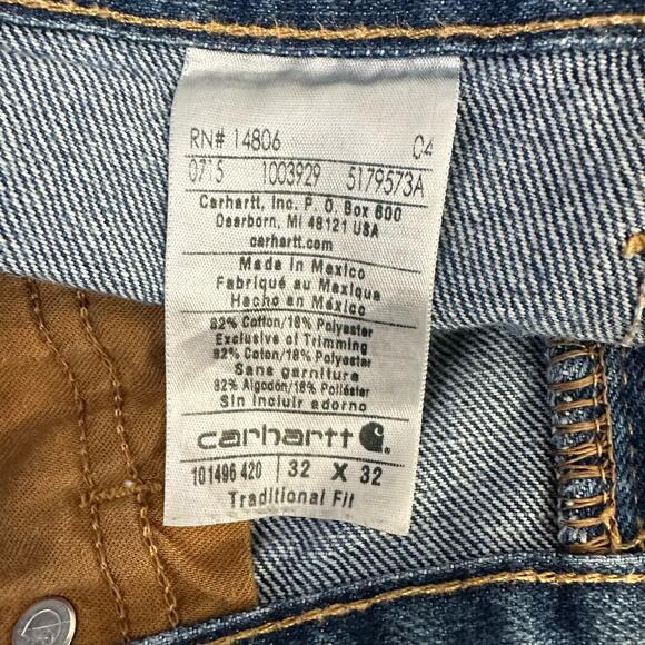 Carhartt Mens 32x32 Straight Leg Traditional Fit Elton Jean Trailblazer 101496 - Picture 8 of 10